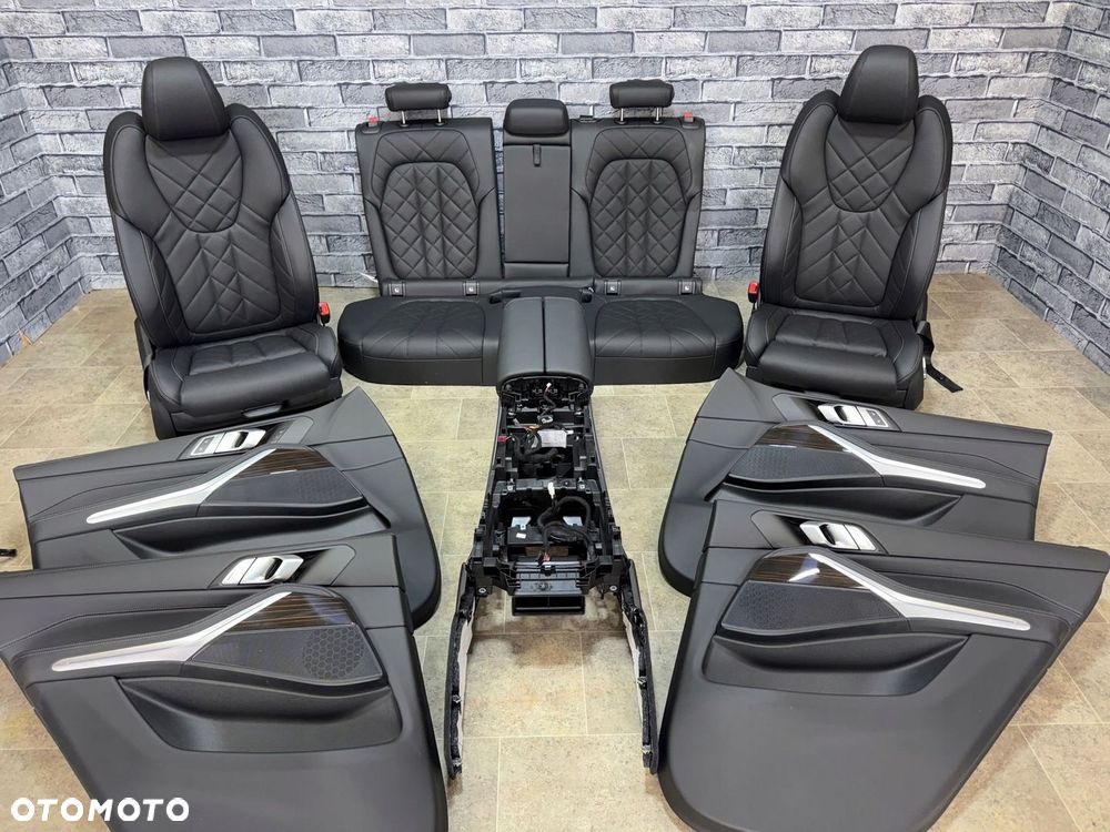 BMW X5 G05 WNĘTRZE FOTELE KANAPA BOCZKI M-PAKIET SKÓRA PODGRZEWANE SCHWARZ - 6