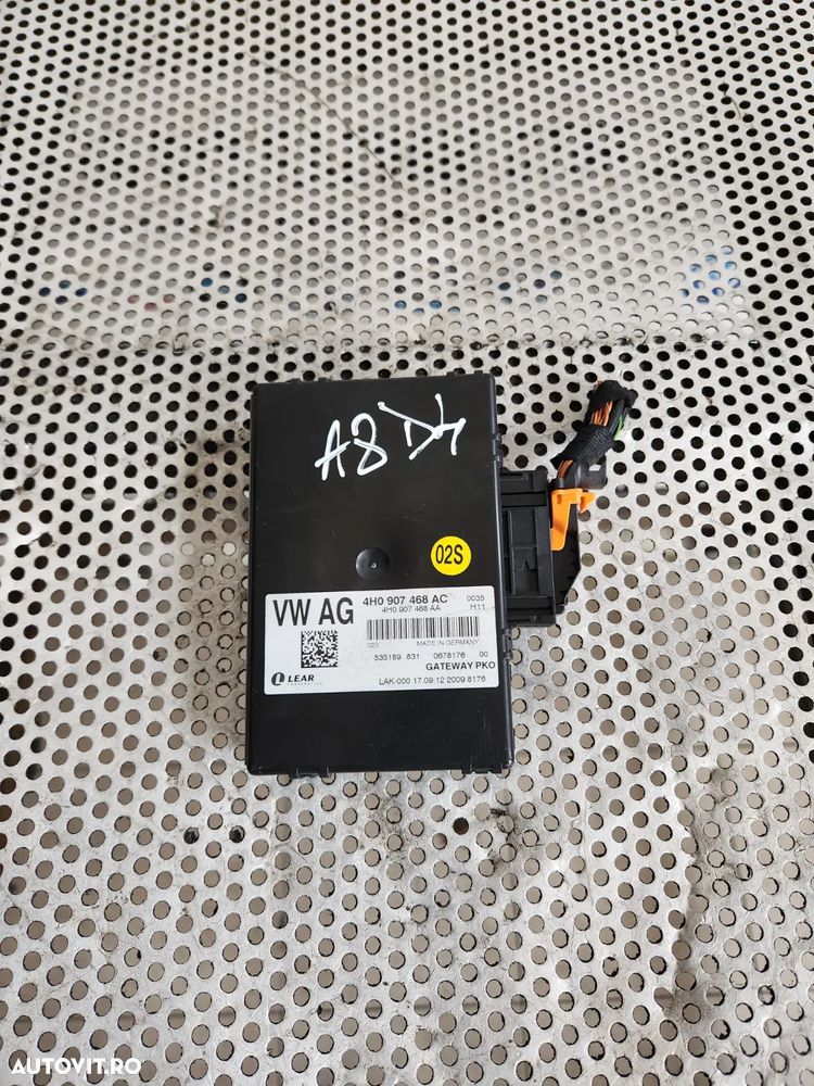 Modul Can Gateway Audi A6 4G C7 A7 A8 4H D4 An 2010-2011-2012-2013-2014-2015-2016-2017 Cod 4H0907468AC Dezmembrez Audi A8 3.0 Tdi Motor CLA Cutie NNY An 2010-2011-2012-2013-2014-2015-2016-2017 - Dezmembrari Arad - 1