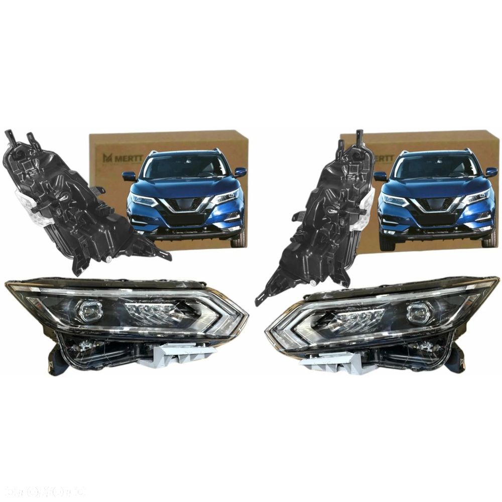 REFLEKTOR LAMPA PRZEDNIA LEWA PRAWA NISSAN QASHQAI 2 J11 2017-2021 KOMPLET - 2