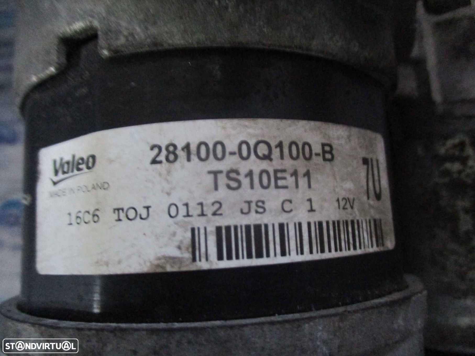 Motor De Arranque 281000Q100B  TS10E11 PEUGEOT 108 2014 1.0I CITROEN C1 B4 2018 1.0I 68CV 5P CINZENTO - 2