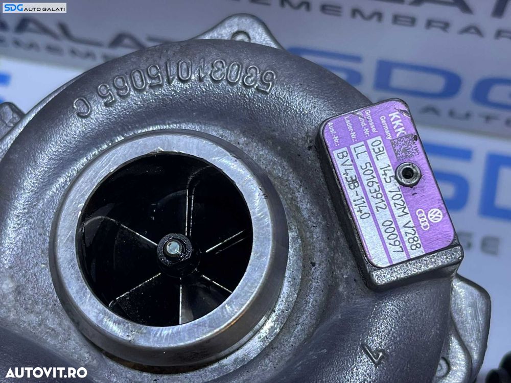 Turbo Turbina Turbosuflanta cu Actuator Seat Exeo 2.0 TDI CAGA CAGC 2009 - 2014 Cod 03L145702M - 3