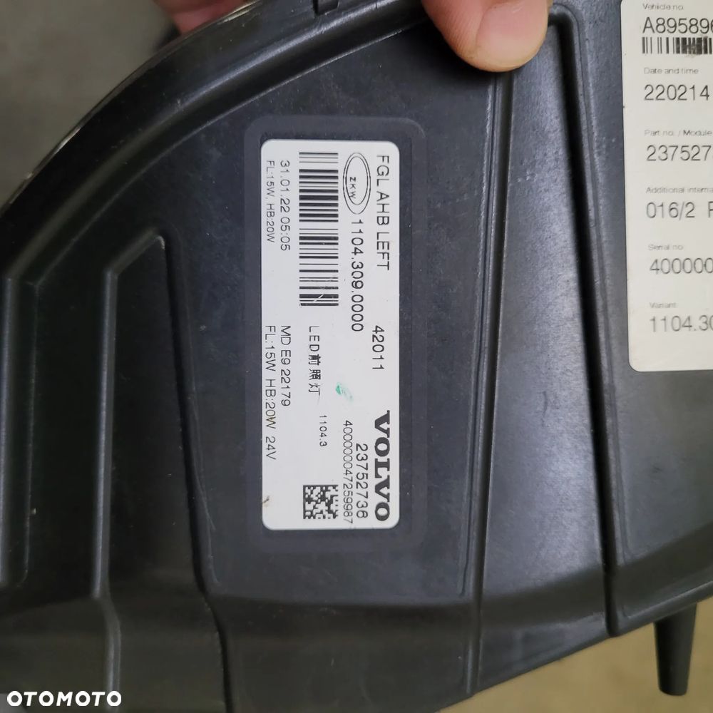 HALOGEN VOLVO FH4 FH5 ORYGINAŁ CHWALIM116 - 3
