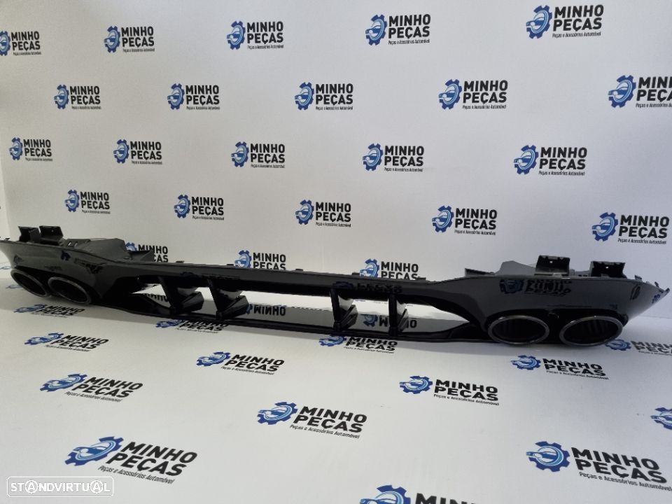 Difusor Traseiro Mercedes Class A (W177) Look A45 (Ponteiras Pretas) - 6