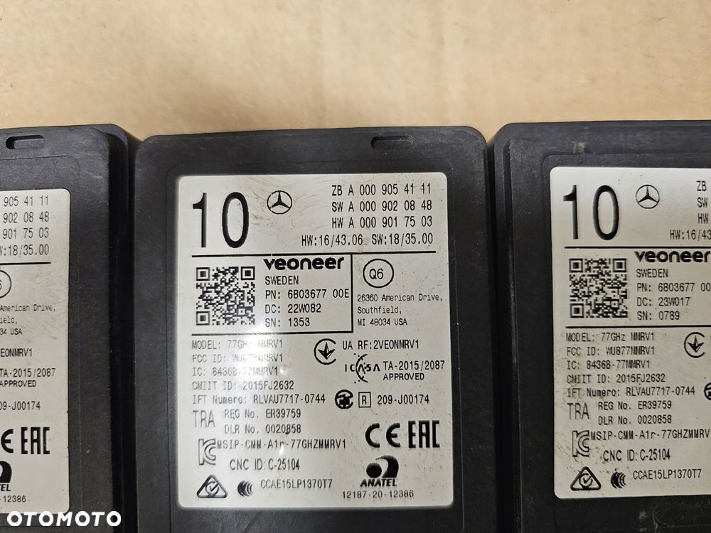 radar sensor distronic mercedes gle 167 167 a0009054111 - 2