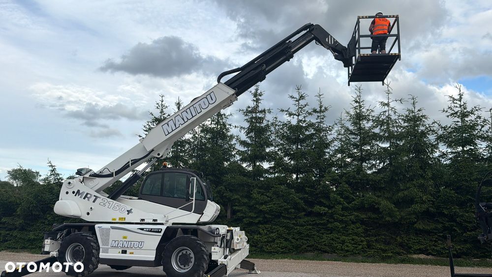Manitou Ładowarka teleskopowa Manitou Mrt 2150 + Privilage Roto obrotowa 360 Pilot sterowanie radiowe Kosz Widły 2016/17 1840 2550 2540 silnik Mercedes 2150+ Merlo - 7