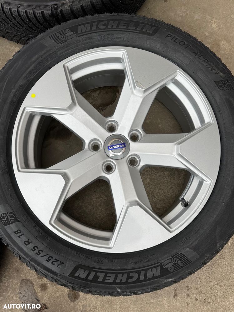 Vând jante aliaj originale Volvo XC40 pe 18” cu anvelope Michelin de iarnă noi - 4