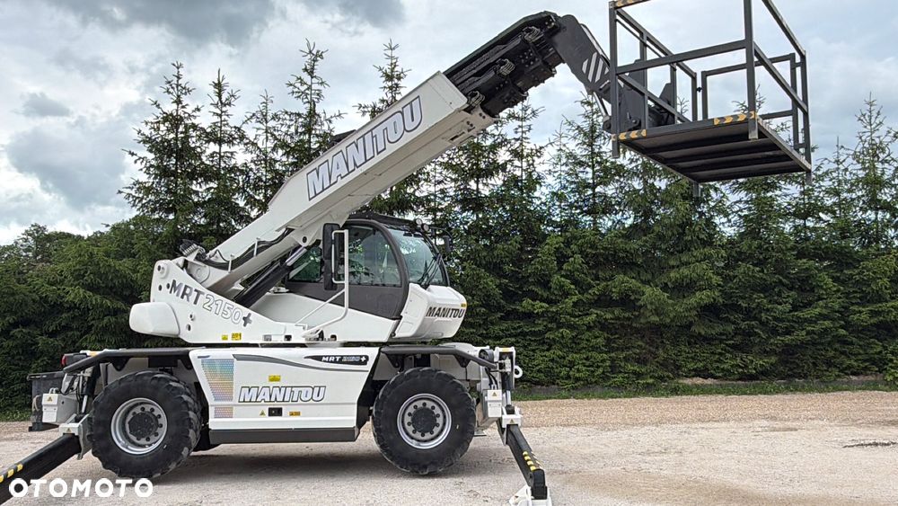 Manitou Ładowarka teleskopowa Manitou Mrt 2150 + Privilage Roto obrotowa 360 Pilot sterowanie radiowe Kosz Widły 2016/17 1840 2550 2540 silnik Mercedes 2150+ Merlo - 12