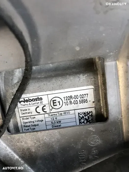 Webasto bmw F01 F10 F11 seria 7 5 6 incazire auxiliara .diesel. thermo 730xd 530d 550xd 750xd - 2