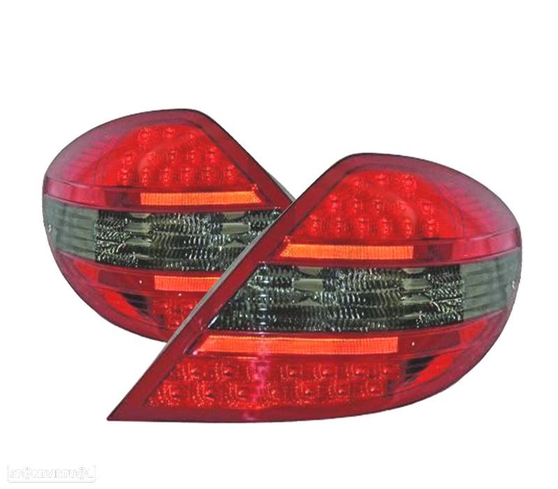 FAROLINS TRASEIRA LED MERCEDES SLK R171 04-11 VERMELHO CINZA - 1