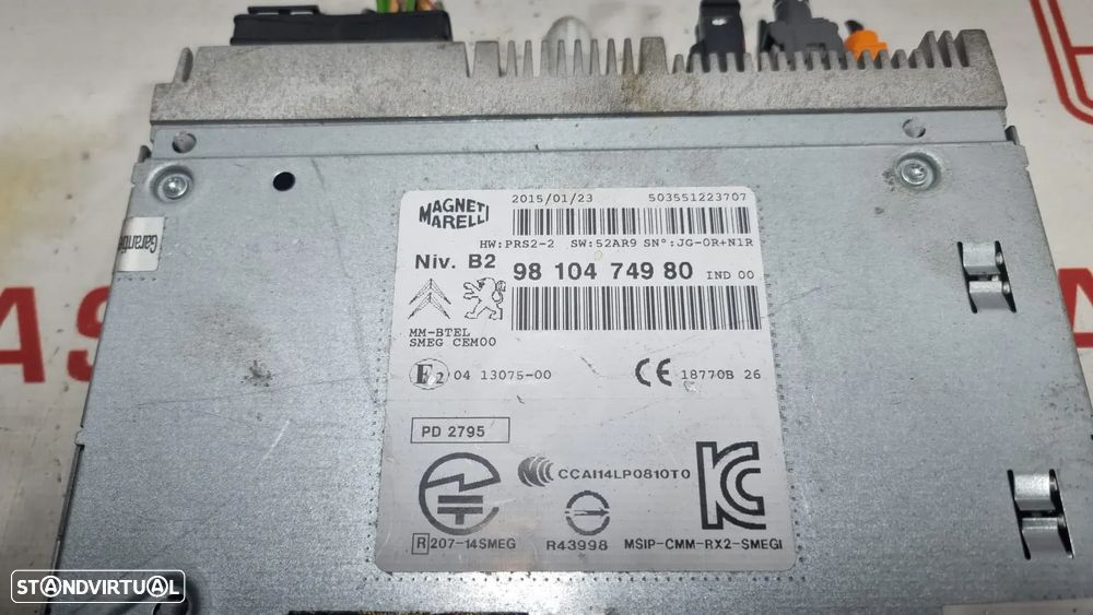 Auto Rádio Citroen Cactus Peugeot 308 9810474980 Original - 2