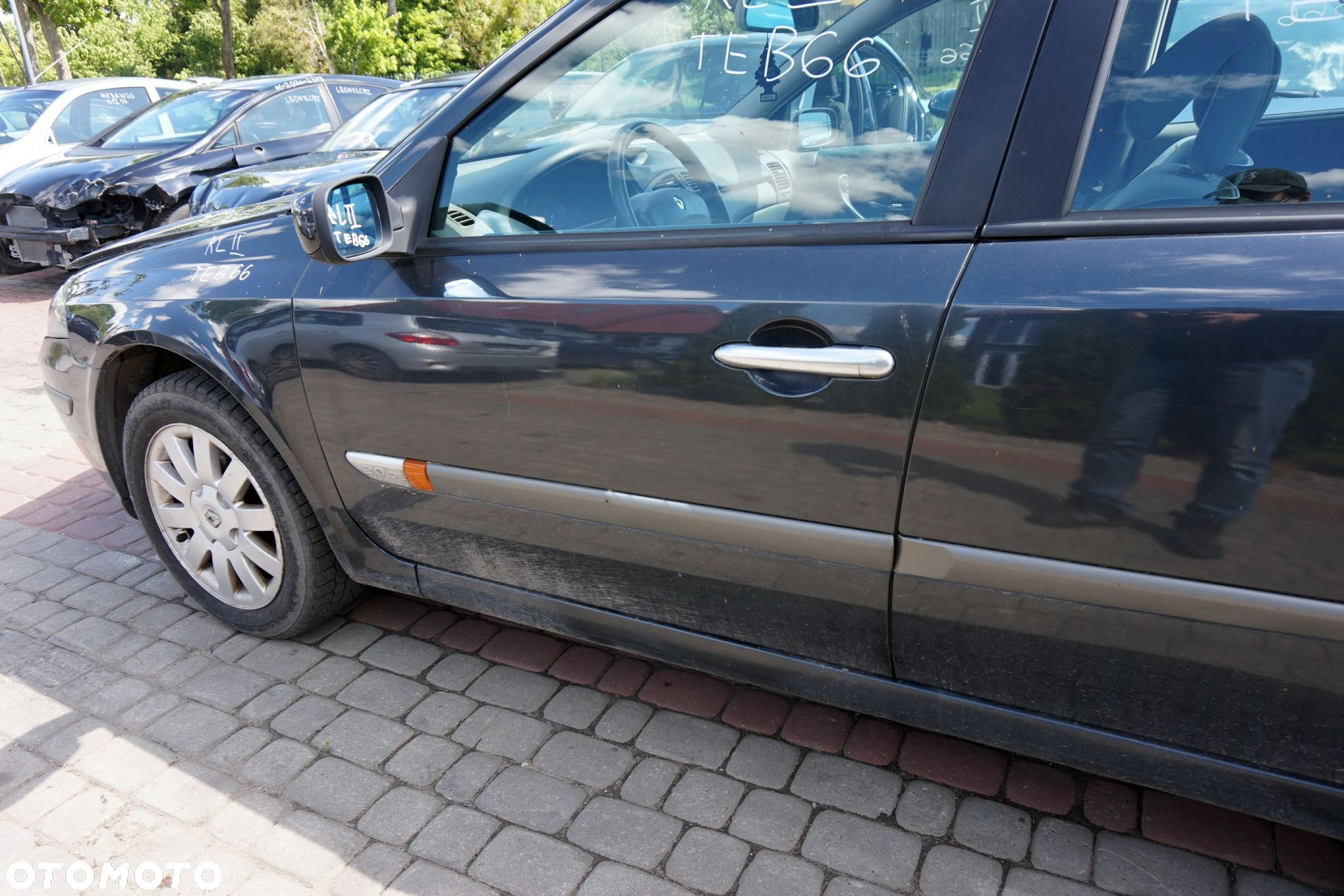 DRZWI PRZEDNIE LEWE LAGUNA II PH1 KOMBI TEB66  SZARY RENAULT 2001-2005 - 2