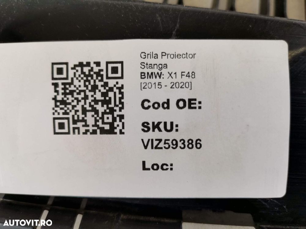 Grila Proiector Stanga BMW X1 F48 2015 2016 2017 2018 2019 2020 Origin - 8