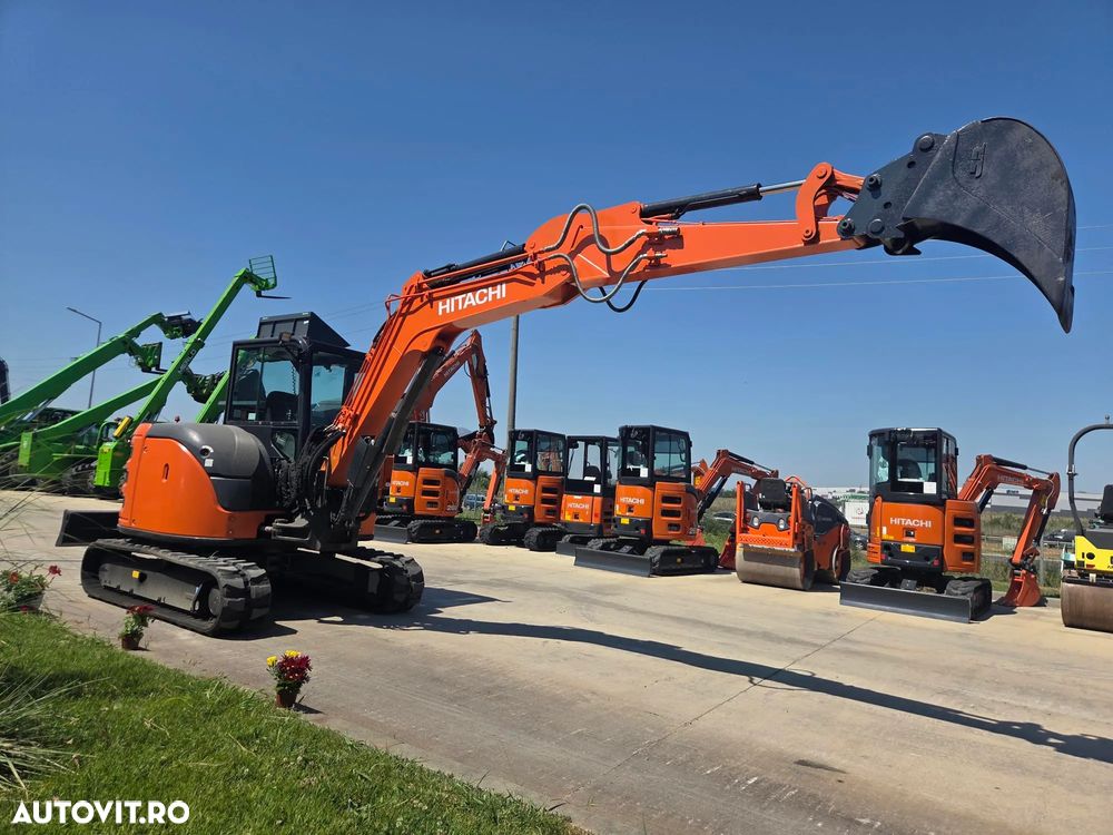 Hitachi ZX65-6, 2021, 2.005h, CUPLA RAPIDA+3 CUPE+PICON, senile cauciuc NOI, latime 2m, ad sapare 4,5m, Masa operatinala 6,5tone, inst picon, inst rotire, LAMA nivelare, aer cond, ridica 4tone,posibil leasing 4 ani, STARE FOARTE BUNA, PROMOTIE 51.900 EUR+Tva - 7