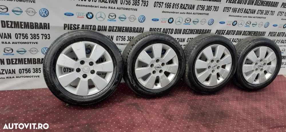 Jante Aluminiu Opel R15 Astra Meriva Zafira 5x108 Anvelope 185/60R15 - 6