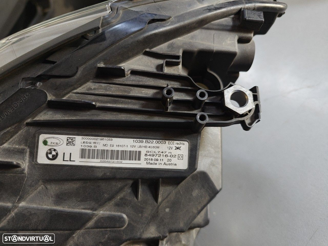 Farol Frente Direito / Otica Direita Bmw 6 Gran Turismo (G32)  8497216 - 6