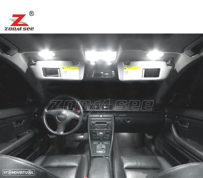 KIT COMPLETO DE 20 LÂMPADAS LED INTERIOR PARA AUDI A4 S4 RS4 B6 B7 2002-2008 - 4