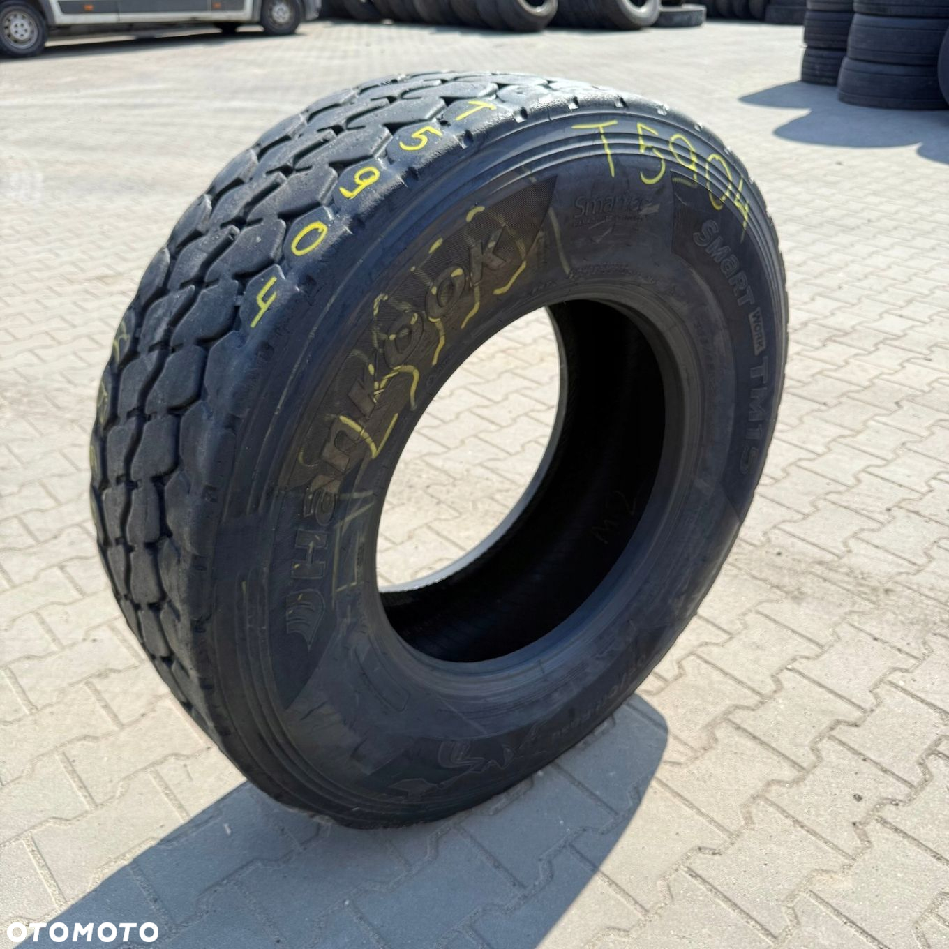 385/65R22.5 HANKOOK SMART WORK TM15 10-12mm 2023r NACZEPA BUDOWLANA T5904 - 3