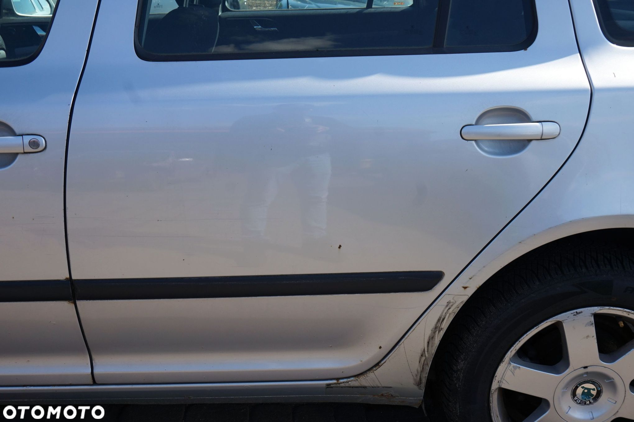 DRZWI TYLNE LEWE OCTAVIA II 1Z3 LIFT KOMBI 9156  SREBRNY SKODA 2008-2013 - 3