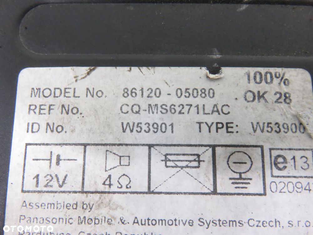 RADIO TOYOTA AVENSIS II T25 8612005080 - 4