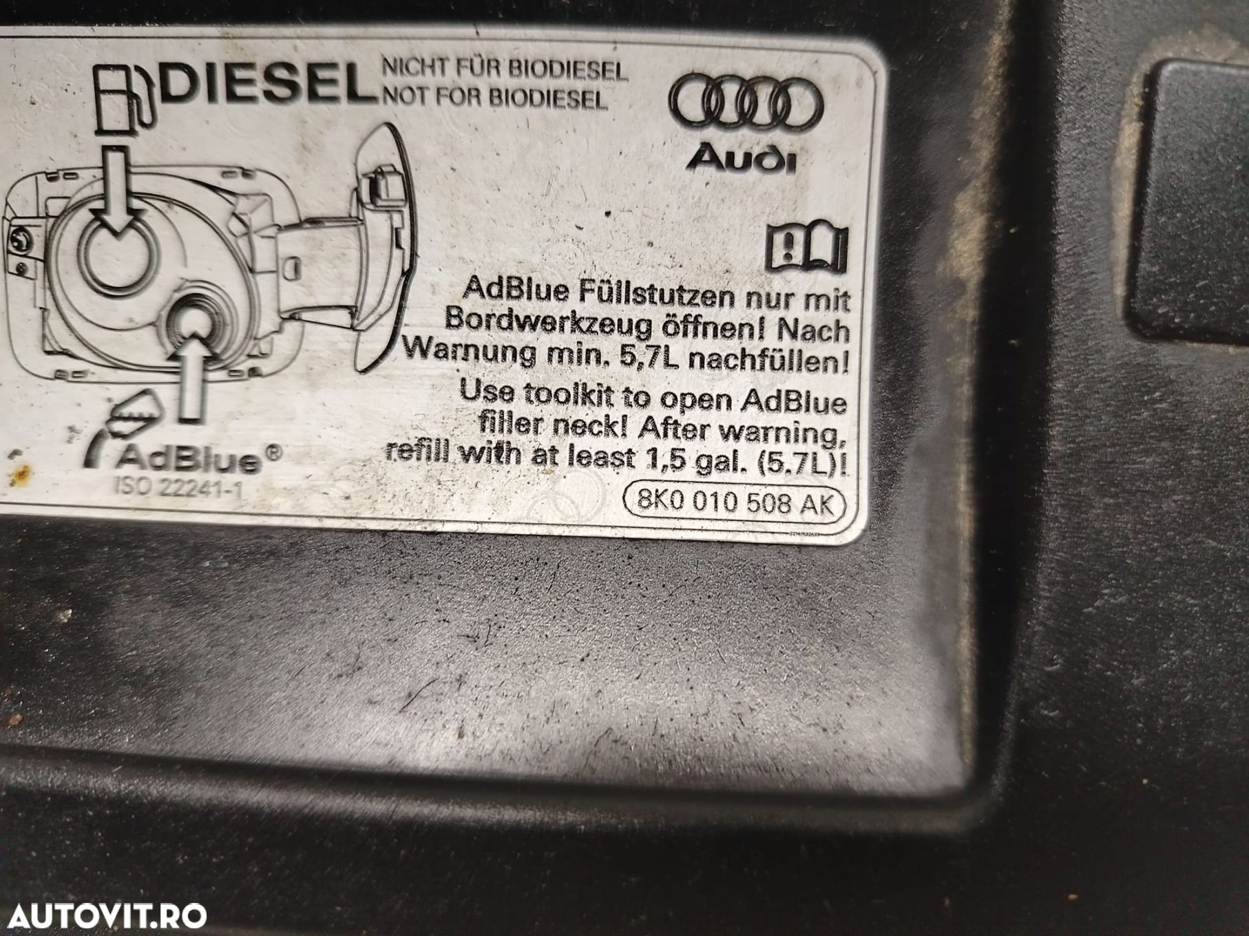 Usita rezervor 8k0010508ak Audi A4 B8/8K [facelift] [2011 - 2016] - 2