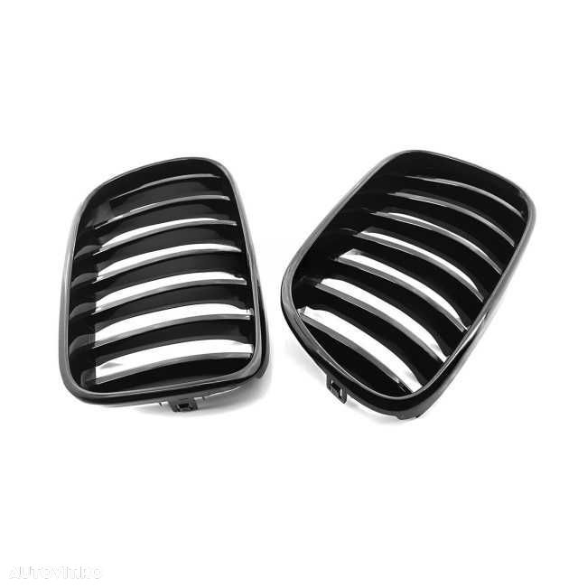 Grile Nari Simple BMW X3 F25 Non-Facelift 2011-2014, Negru Lucios, M Performance Style - 2