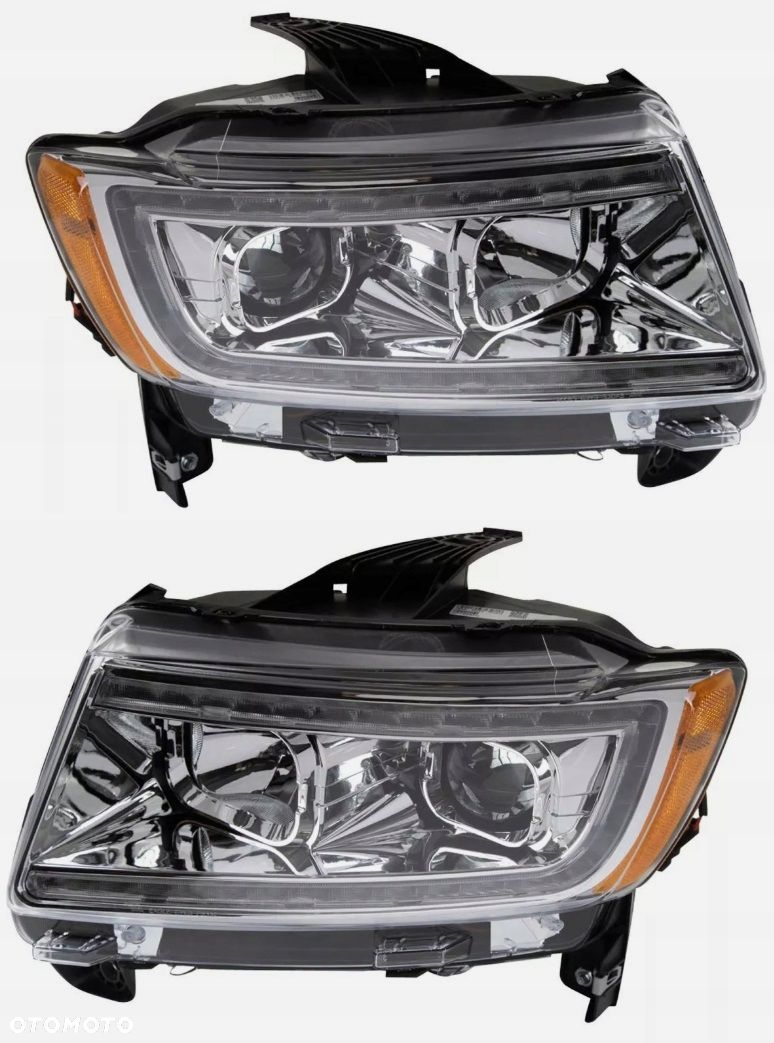Reflektory Lampy kpl Diody Soczewka Clear Chrom Jeep Grand Cherokee WK2 10- - 5