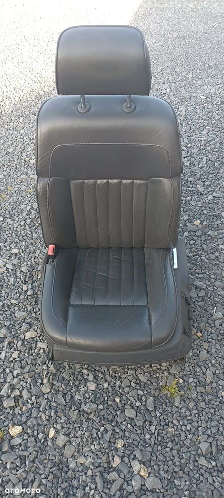 VOLKSWAGEN PHAETON 3D0 FOTEL KIEROWCY LEWY SKÓRA CZARNY - 3