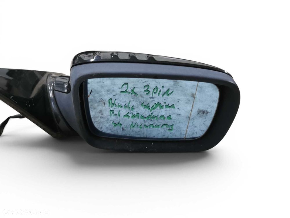 Lusterko prawe 2x 3 pin BMW E46 Coupe cabrio black sapphire elektryczne składane anglik - 2