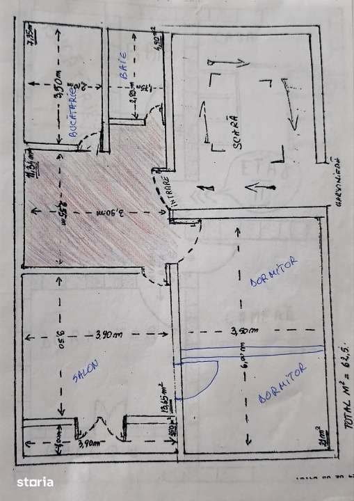 Apartament 2 camere, etaj 2, zona Hereditas, Ipotesti, Suceava — fotografia 3