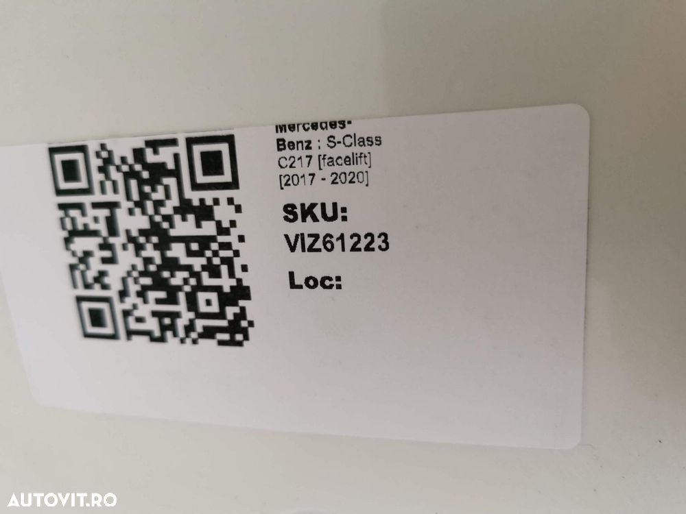 Bara Fata Mercedes-Benz  S-Class C217 [facelift] 2017 2018 2019 2020 S - 8