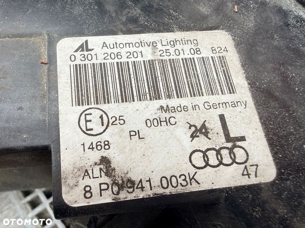 Lampa przednia AUDI A3 8P ZWYKŁE KOMPLET EUROPA ORYGINALNE AL - 7