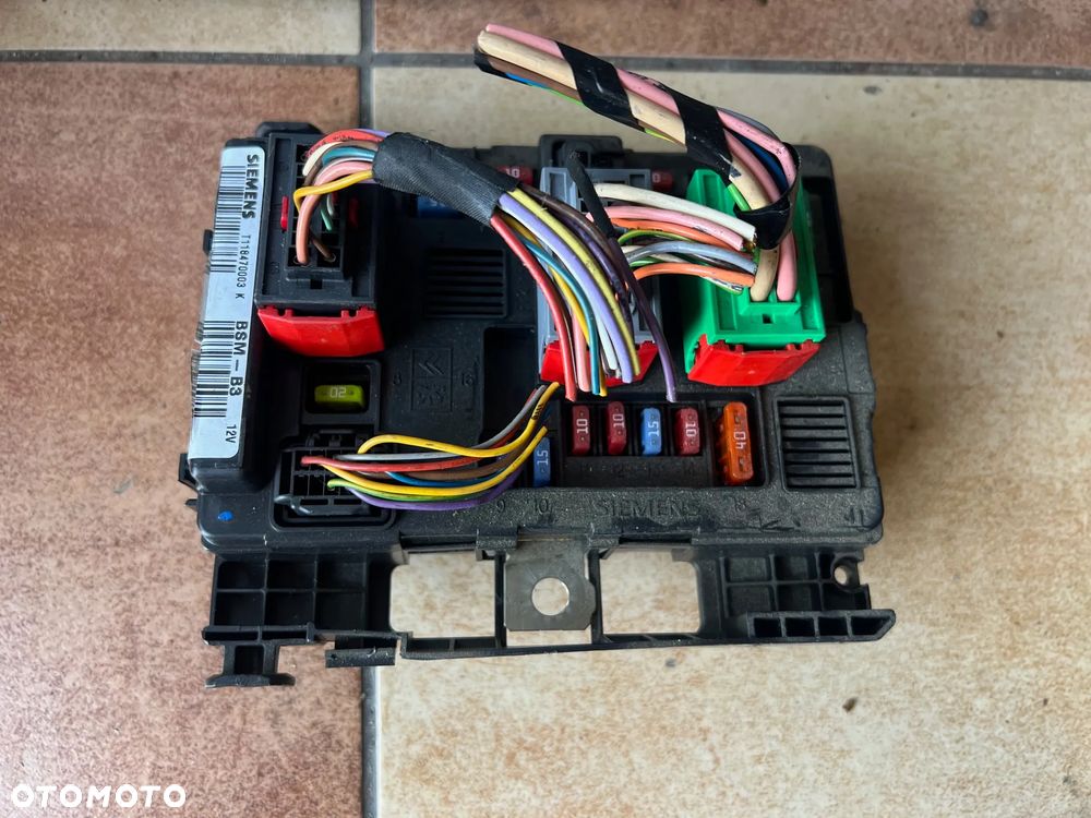 MODUŁ STEROWNIK SKRZYNKA BEZPIECZNIKÓW BSM B3 PEUGEOT CITROEN 9650618480 - 1