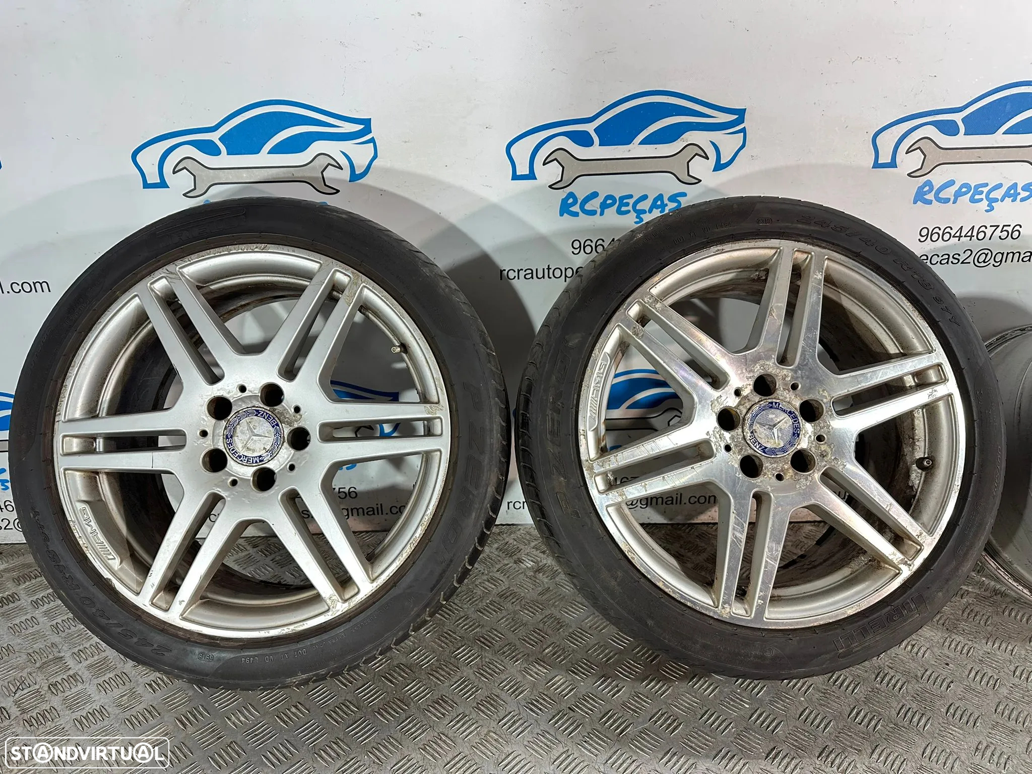 .Conjunto Jantes 18 Originais AMG Mercedes Benz 5x112 8.5J 9J ET48 ET54 - 5
