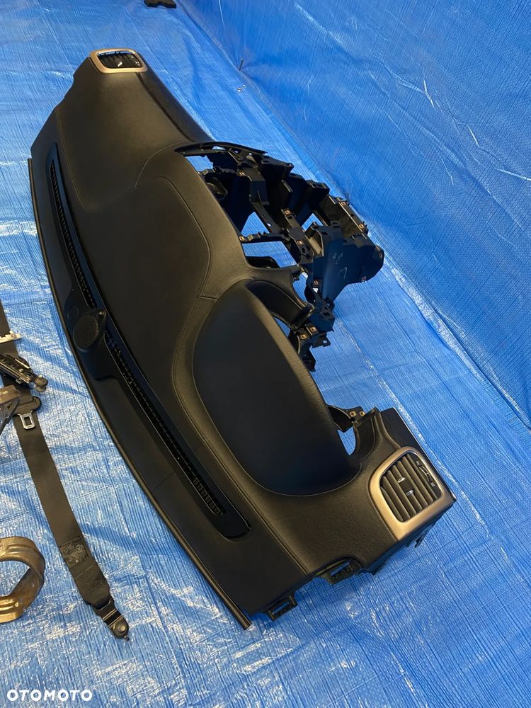 JEEP GRAND CHEROKEE WK2 SUMMIT LIFT DESKA ROZDZIELCZA KONSOLA KOKPIT PODUSZKI AIRBAG PASY ORYGINAŁ CZARNA SKÓRA KOMPLET - 6