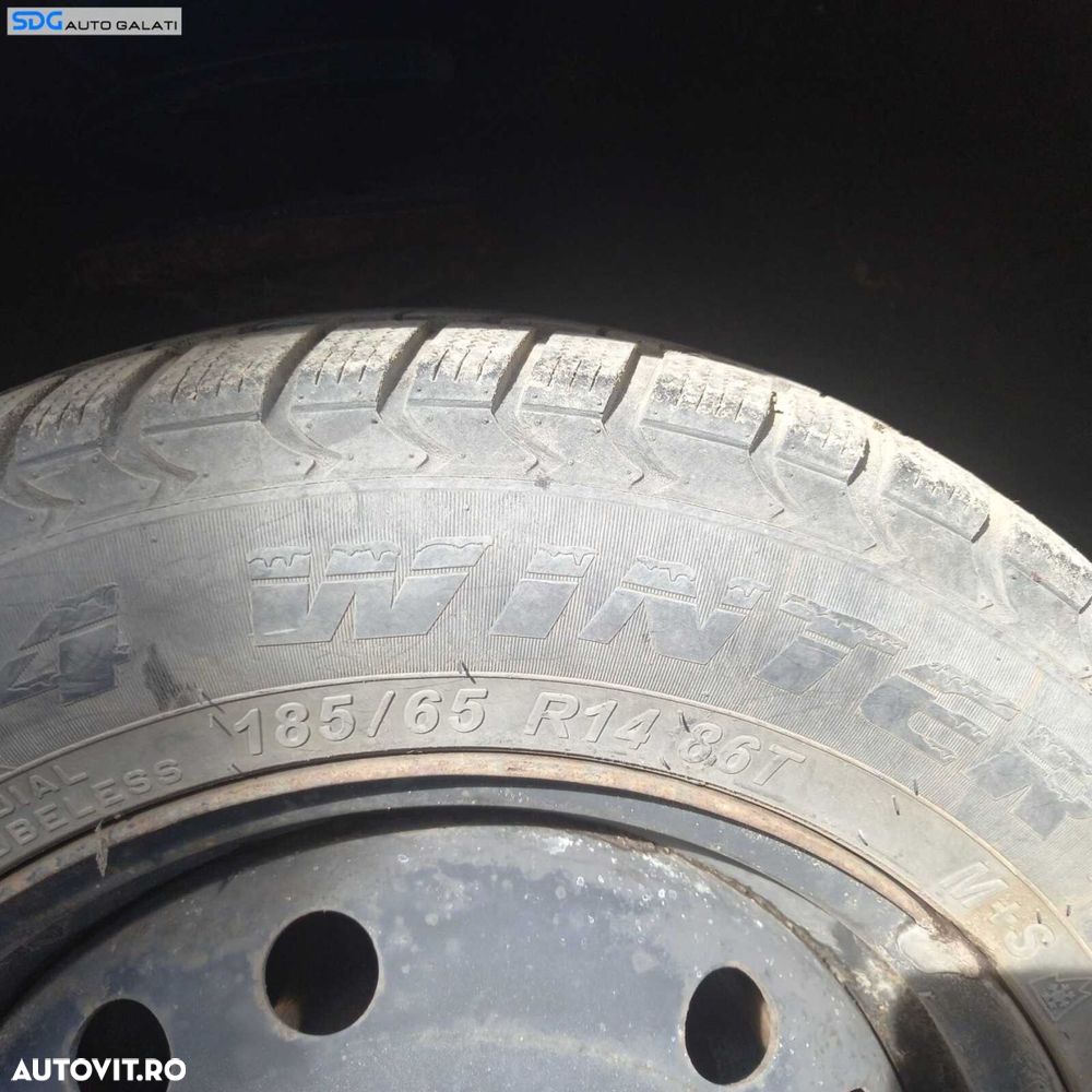 Roata Janta Rezerva Tabla 4x114,3 cu Anvelopa Cauciucuri Iarna Dot 2011 Chevrolet Kalos 2002 - 2011 [C0971] - 3