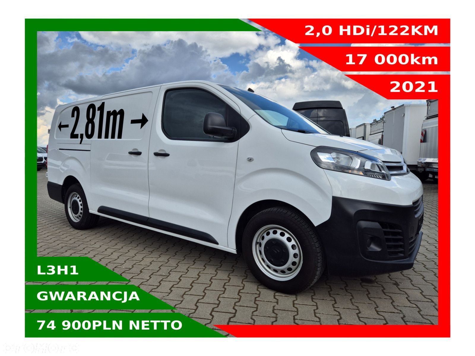 Citroën Jumpy L3H1 *74900zł NETTO* ExtraLong 2,0HDi/122KM - 1