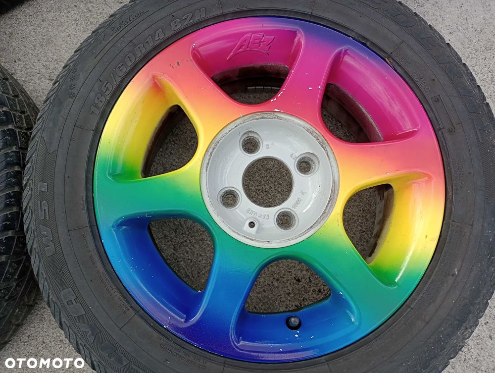 Alufelgi 14 cali 4x100 VW GOLF Opel CALIBRA Toyota PASEO oldscool AEZ - 4