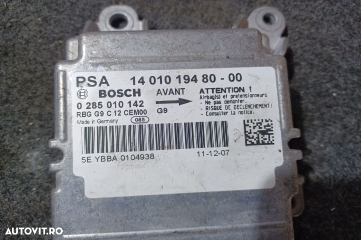 Calculator airbag 0285010142 1401019480 Fiat Scudo 2 [2007 - 2016] Mi - 4