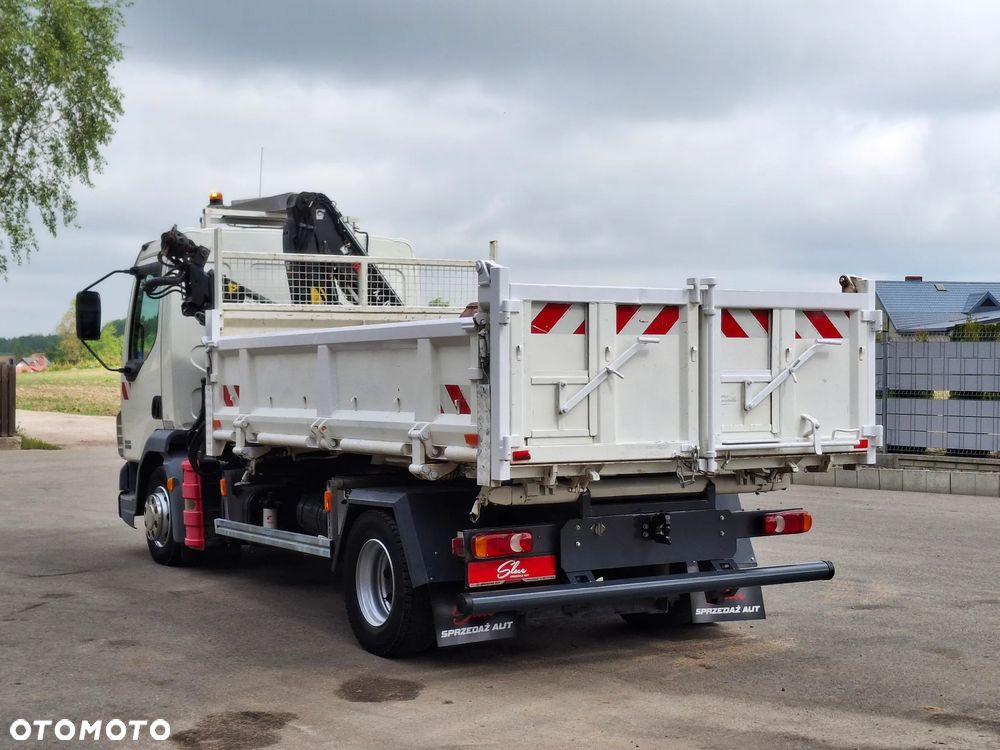 DAF LF 45.180 Wywrotka 3 Stronna + Hydroburta HDS HIAB Żuraw Dźwig Sterowanie Radiowe Łyżka Chwytak Obrotowy Dzielone Burty Hak Klimatyzacja Niski Przebieg Blokada Mostu Oświetlenie Ostrzegawcze - 6