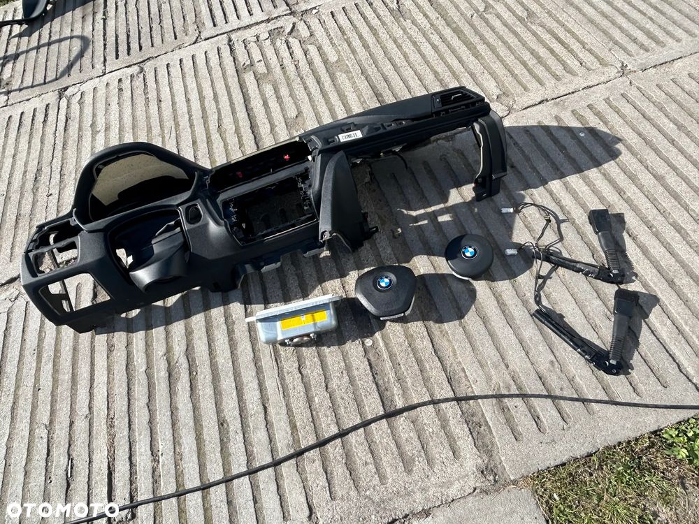 BMW 3 4 F30 F31 F32 F34 F36 DESKA ROZDZIELCZA KOKPIT KONSOLA AIRBAG NAPINACZE ORYGINAŁ KOMPLET - 1