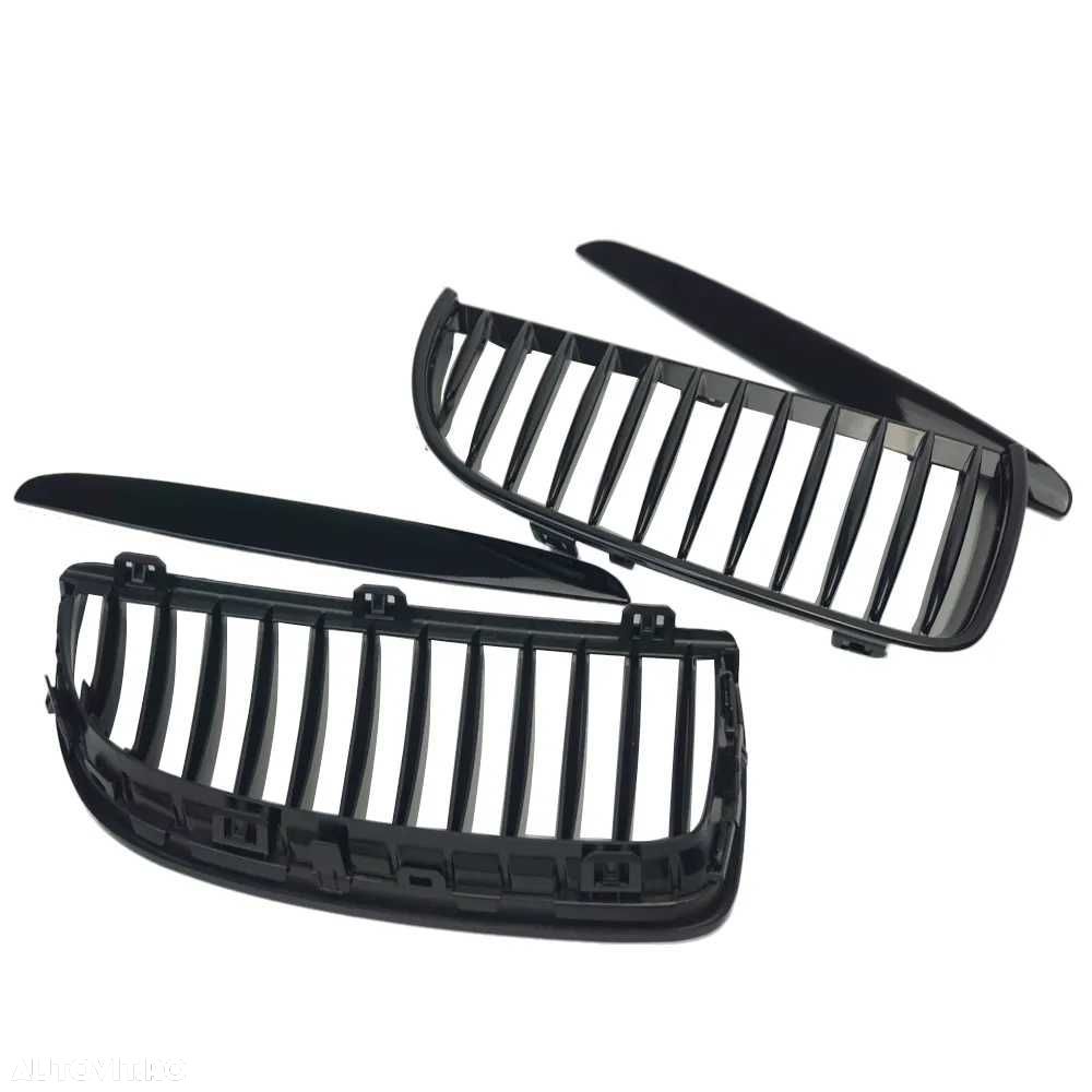 Set Grile Bara fata Bmw E90 E91 2005-08 Negru Lucios Piano Black NOI - 5