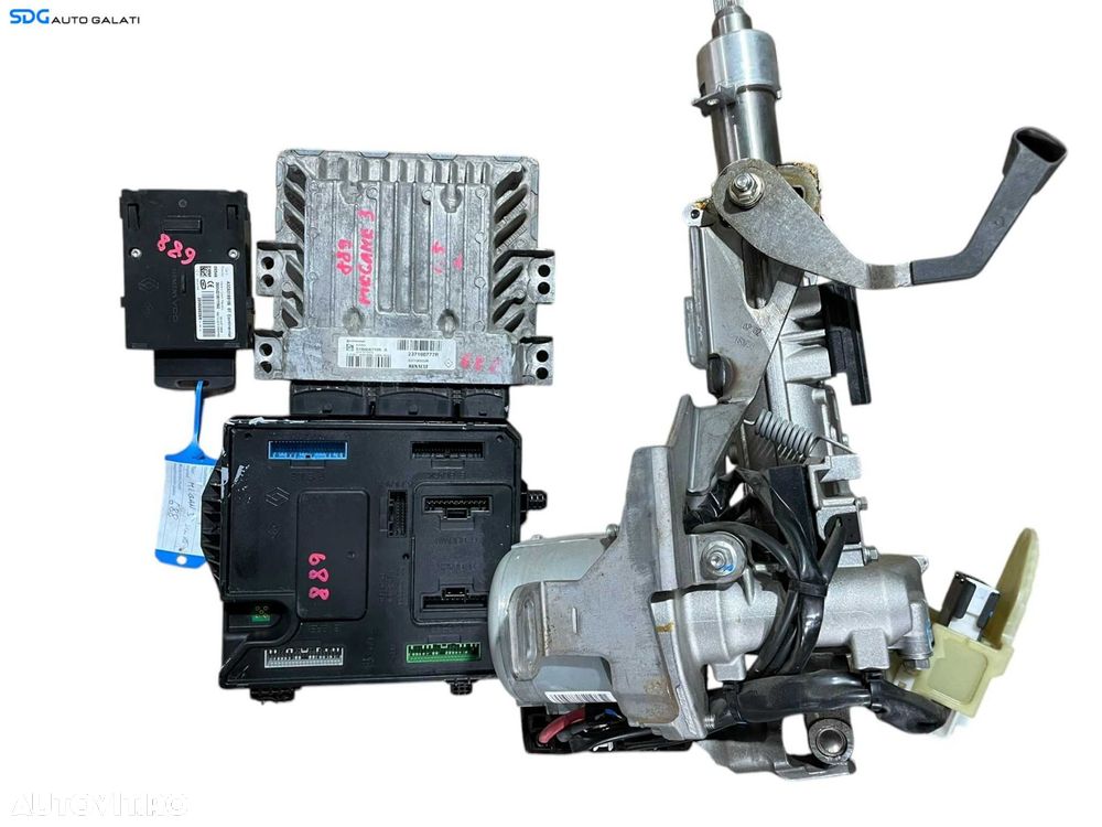 Kit Pornire ECU Calculator Motor UCH Blocator Ax Coloana Volan Cititor Chei Cheie Cartela CIP Imobilizator Renault Megane 3 1.5 DCI 2008 - 2015 Cod 237100777R 237100777 S180067109A S180067109 237100033R 284B13640R [LR0069] [LR0070] - 1
