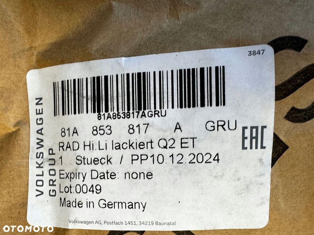 audi q2 81a853817a nakładka na błotnik lewa - 6