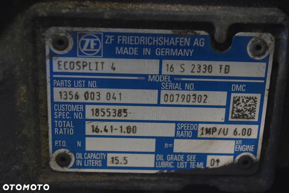DAF XF 105 106 SKRZYNIA BIEGÓW 16 S 2330 TD 2012 - 11