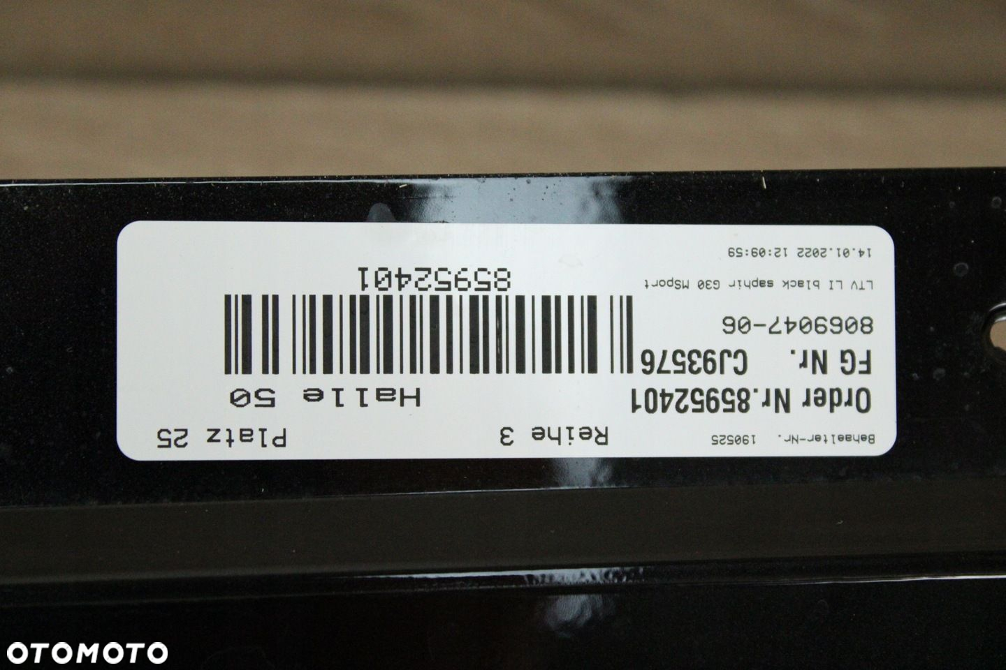 NAKŁADKA PROGOWA LEWA BMW 5 G30 G31 LCI M PAKIET 475 BLACK SAPPHIRE 25 km - 13
