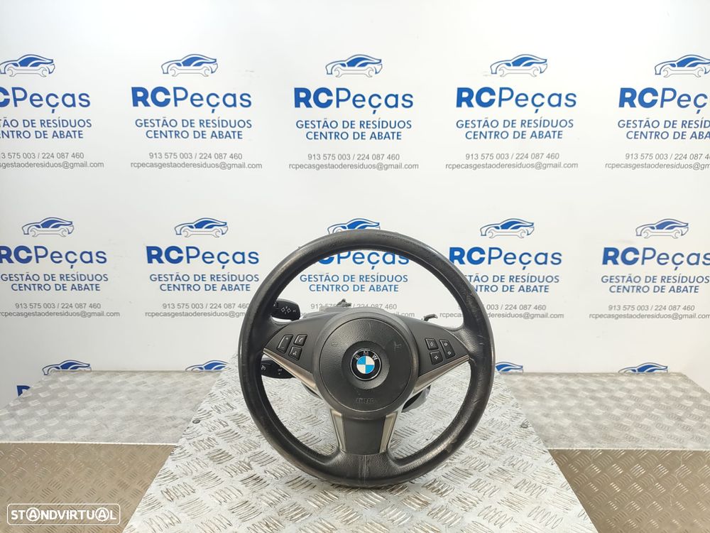 Volante Original Multifunções Comandos Airbag BMW Serie 5 E60 Sedan E61 Touring 2004 - 2010 - 7