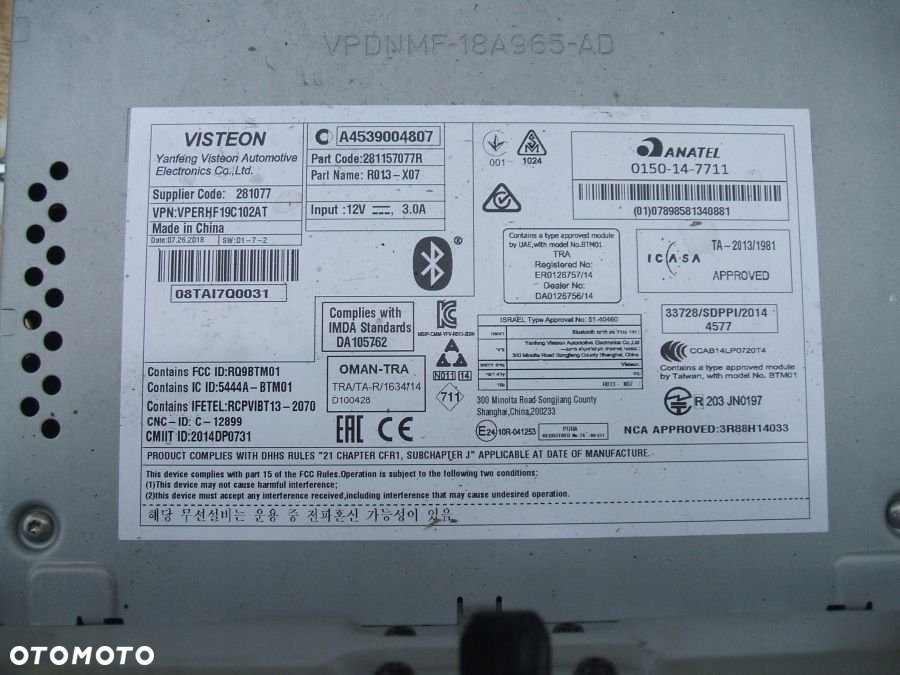 SMART FORFOUR FORTWO 453 TWINGO III RADIO EUROPA - 3