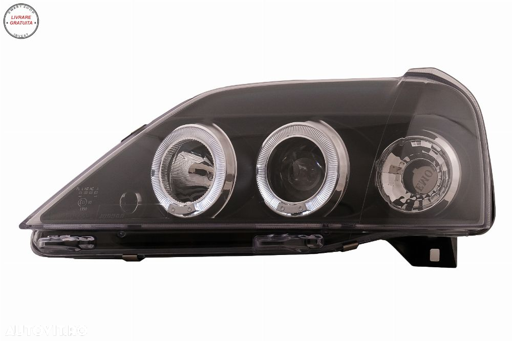 Faruri LED Angel Eyes Dacia Logan (2004-2008) Negru- livrare gratuita - 2