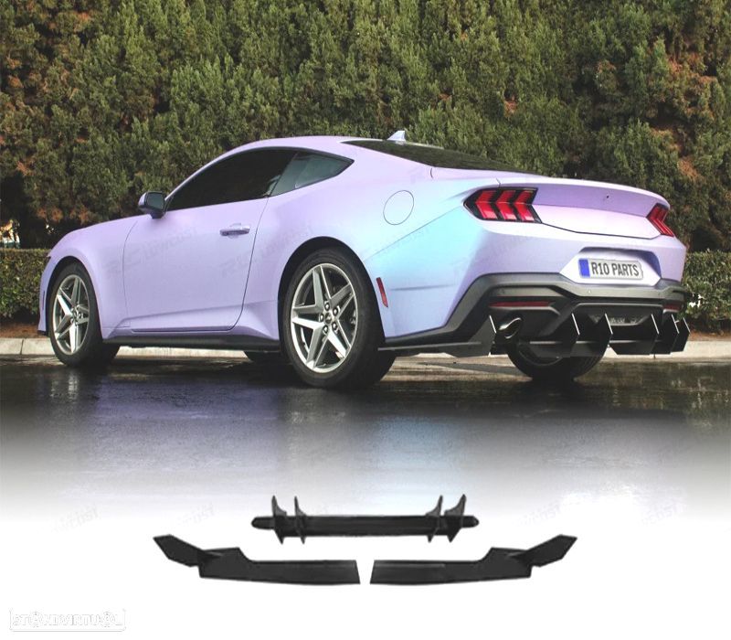 DIFUSOR FORD MUSTANG 24- PRETO BRILHANTE - 1