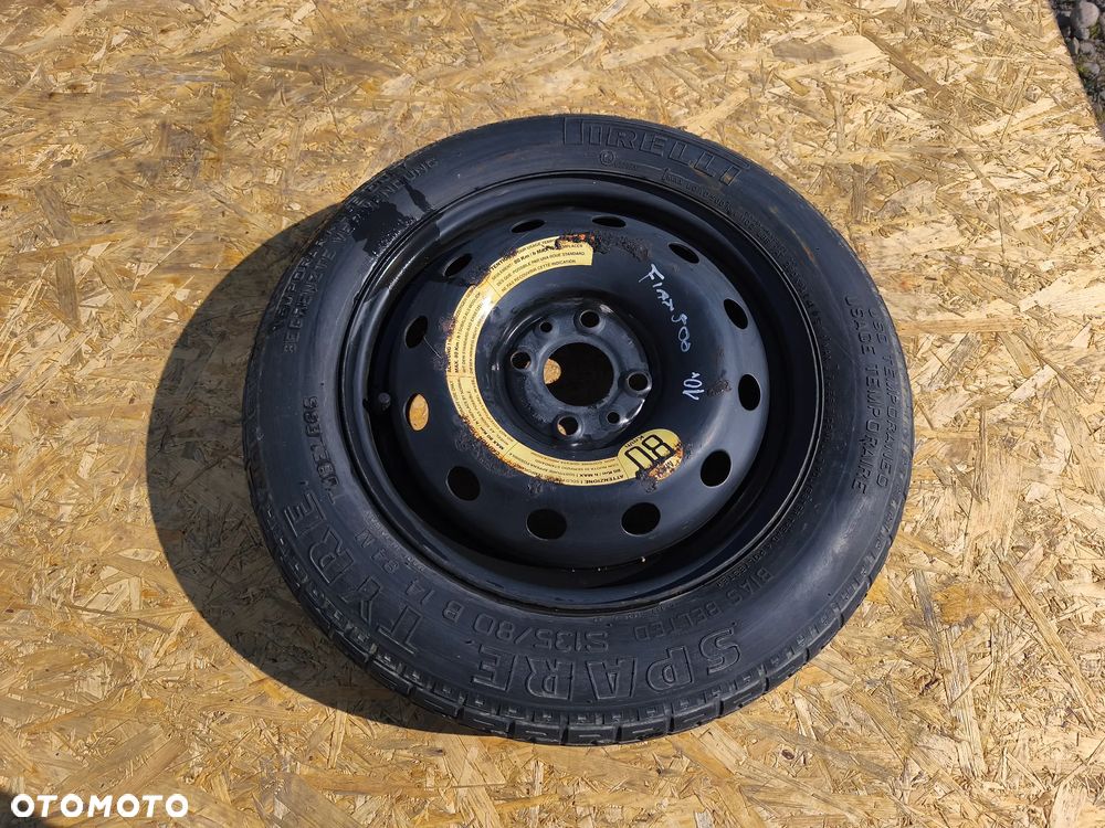 KOŁO DOJAZDOWE ZAPASOWE 125/80B14 4X98 14 CALI DO FIAT 500 PUNTO - 1